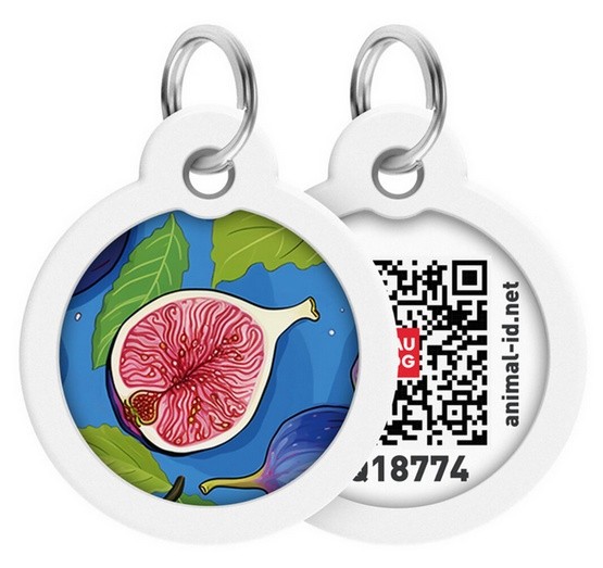 Collar WauDog Smart ID Zawieszka z QR-paszportem okrągła 3cm figa