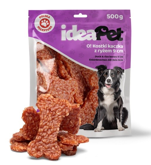 IdeaPet Kostki z kaczką i ryżem 9cm 500g