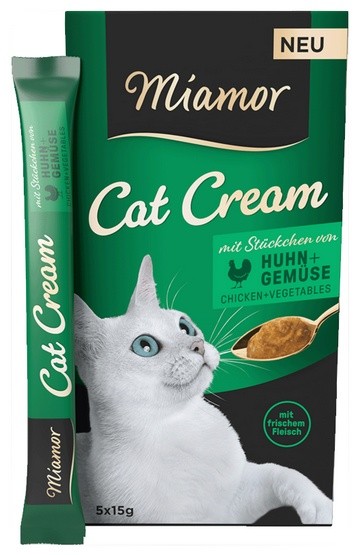 Miamor Cat Cream Kurczak i warzywa 5x15g