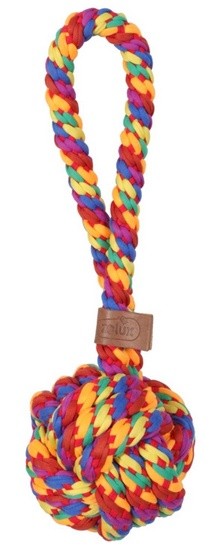 Zolux Zabawka dla psa szarpak piłka sznur Rainbow 9,5cm
