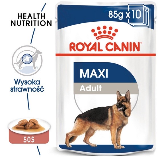 Royal Canin Maxi Adult karma mokra w sosie dla psów dorosłych, do 5 roku...