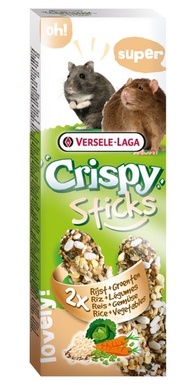 Versele-Laga Crispy Sticks Hamster & Rat Rice & Vegetables - kolby dla...
