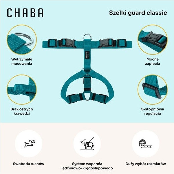 CHABA Szelki Guard M 2,0cm morskie