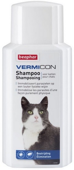 Beaphar Vermicon Szampon dla kota przeciwko pchłom i kleszczom 200ml