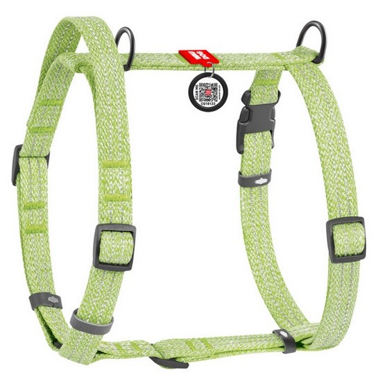 Collar WauDog Re-Cotton szelki H z raczka jasnozielone L