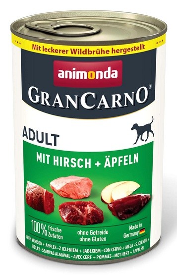 Animonda GranCarno Original Adult Rind Hirsch Apfel Wołowina, Jeleń + Jabłko...
