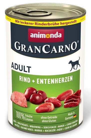 Animonda GranCarno Original Adult Rind Entenherzen Wołowina + Serca kacze...