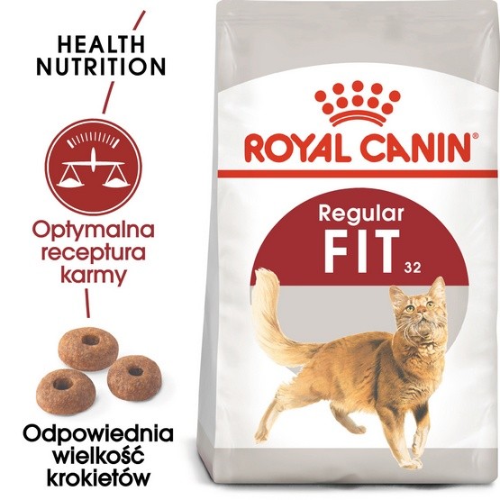 Royal Canin Fit karma sucha dla kotów dorosłych, wspierająca idealną kondycję...