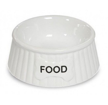 Yarro/Moderna Miska ceramiczna dla psa Food biała [Y2753]