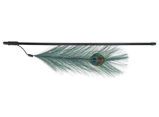 Trixie Wędka dla kota z pawim piórem 47cm [4509]