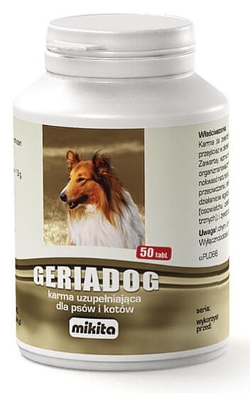 Mikita Geriadog 50 tabletek - preparat dla starszych lub osłabionych psów i...
