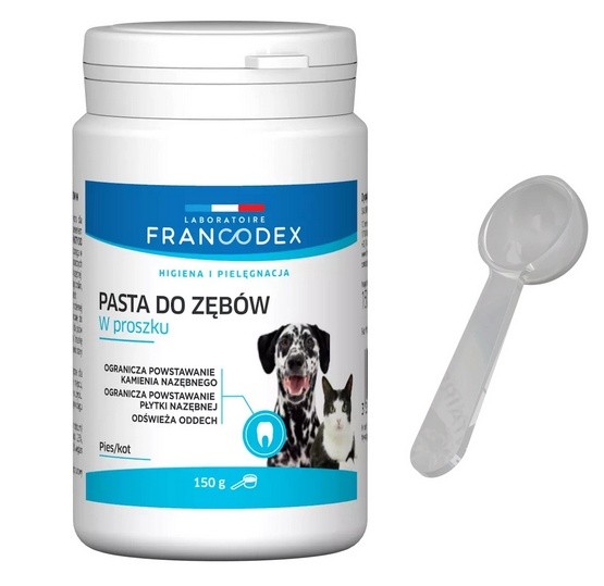 Francodex Pasta do zębów w proszku dla psa i kota 150g