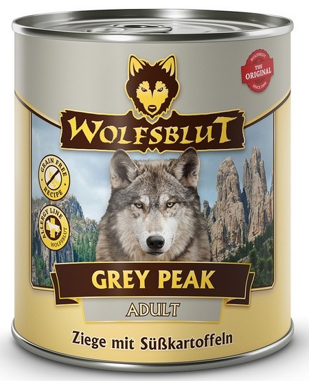 Wolfsblut Dog Grey Peak - koza i bataty puszka 800g