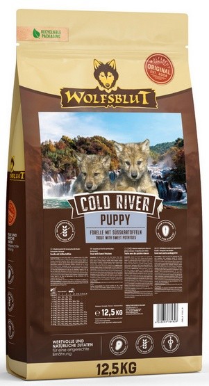 Wolfsblut Dog Cold River Puppy - pstrąg i bataty 12,5kg